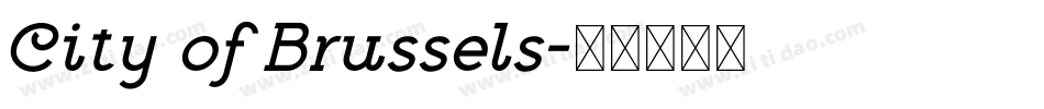 City of Brussels字体转换